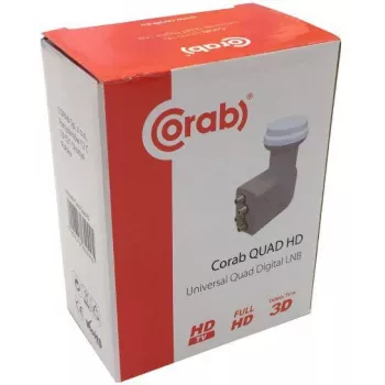 CORAB Universal Quad LNB – 4 saídas, figura de ruído 0,1 dB, feedhorn 40 mm