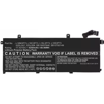 COREPARTS bateria para portátil 48,96Wh Li-Pol 11,52V 4250mAh preta - substituta para Lenovo ThinkPad T14/P14s série (5B10W51826-CP)