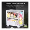 CORSAIR 2800X RS-R ARGB Caixa cubo Micro-ATX de câmara dupla, branco, com vidro temperado panorâmico e 2 ventoinhas LL120 RGB