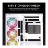 CORSAIR 2800X RS-R ARGB Caixa cubo Micro-ATX de câmara dupla, branco, com vidro temperado panorâmico e 2 ventoinhas LL120 RGB