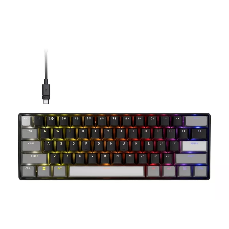 Teclado gaming CORSAIR CLIPPER PRO MINI 60 Hall Effect preto