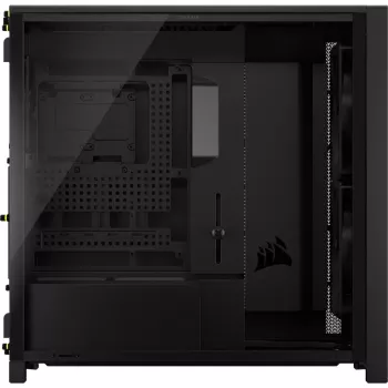 Corsair FRAME 5000D WOOD RS Caixa de PC mid-tower, preto/nogueira, E-ATX, ATX, Micro-ATX, Mini-ITX, aço/vidro temperado/plástico/madeira de nogueira, gaming