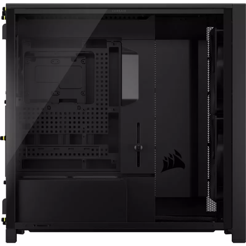 Corsair FRAME 5000D WOOD RS Caixa de PC mid-tower, preto/nogueira, E-ATX, ATX, Micro-ATX, Mini-ITX, aço/vidro temperado/plástico/madeira de nogueira, gaming