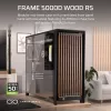 Corsair FRAME 5000D WOOD RS Caixa de PC mid-tower, preto/nogueira, E-ATX, ATX, Micro-ATX, Mini-ITX, aço/vidro temperado/plástico/madeira de nogueira, gaming