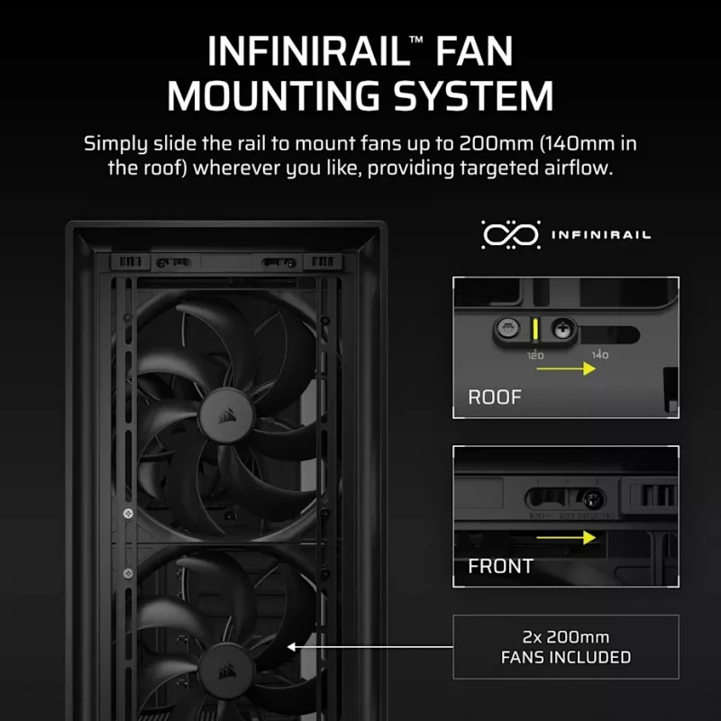 Corsair FRAME 5000D WOOD RS Caixa de PC mid-tower, preto/nogueira, E-ATX, ATX, Micro-ATX, Mini-ITX, aço/vidro temperado/plástico/madeira de nogueira, gaming