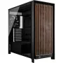 Corsair FRAME 5000D WOOD RS Caixa de PC mid-tower, preto/nogueira, E-ATX, ATX, Micro-ATX, Mini-ITX, aço/vidro temperado/plástico/madeira de nogueira, gaming