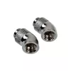 Corsair Hydro X Series Adaptador rotativo 45° G1/4 macho para G1/4 fêmea - Pack de 2, Chrome