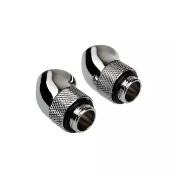 Corsair Hydro X Series Adaptador rotativo 45° G1/4 macho para G1/4 fêmea - Pack de 2, Chrome