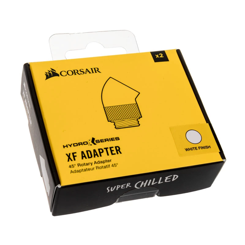 Corsair Hydro X Series adaptador rotativo de 45° - acessório para sistema de refrigeração líquida - branco (pack de 2)