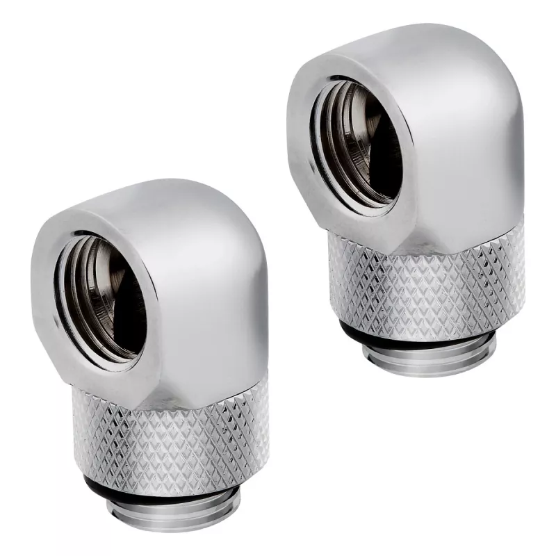 Corsair Hydro X Series adaptador rotativo 90° G1/4 inch cromado (pack de 2) – CX-9055008-WW