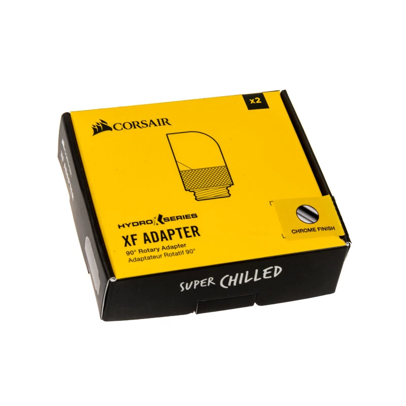 Corsair Hydro X Series adaptador rotativo 90° G1/4 inch cromado (pack de 2) – CX-9055008-WW