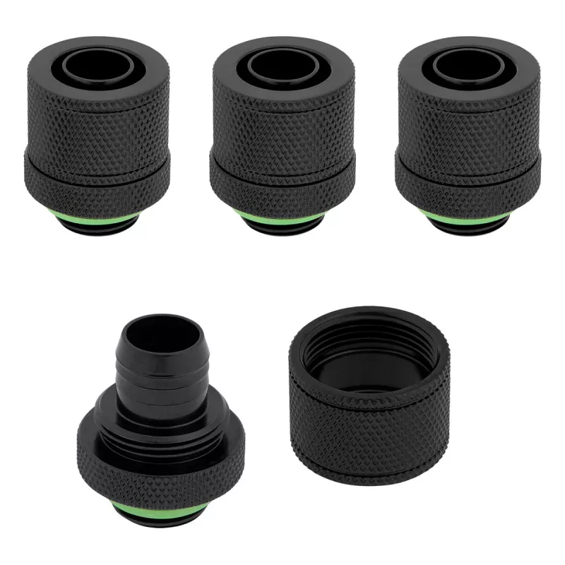 CORSAIR Hydro X Series XF compressão, reta G1/4 inch rosca macho para 13/10mm tubo flexível, preto – pack de 4