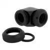 Corsair Hydro X Series XF adaptador Hardline 90 graus 12mm AD para 12mm AD Hardtube, pack de 2, preto