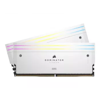 Corsair Dominator Titanium RGB 32GB (2x16GB) DDR5-6400 CL32 kit de memória, branco