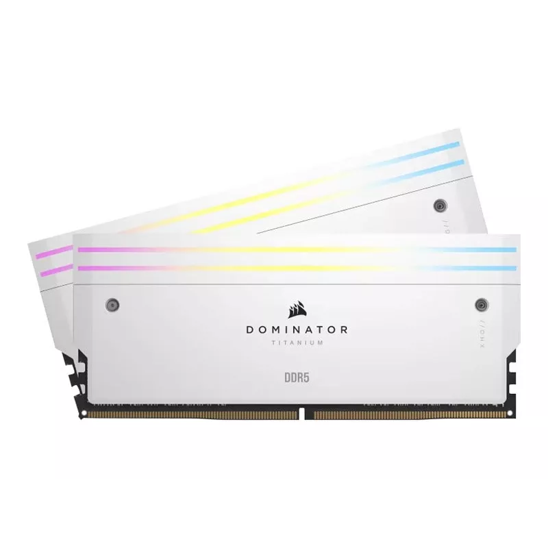 Corsair Dominator Titanium RGB 32GB (2x16GB) DDR5-6400 CL32 kit de memória, branco