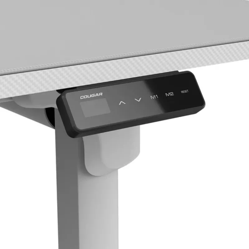 Secretária de gaming com regulação elétrica de altura COUGAR E-Grav 180, branco