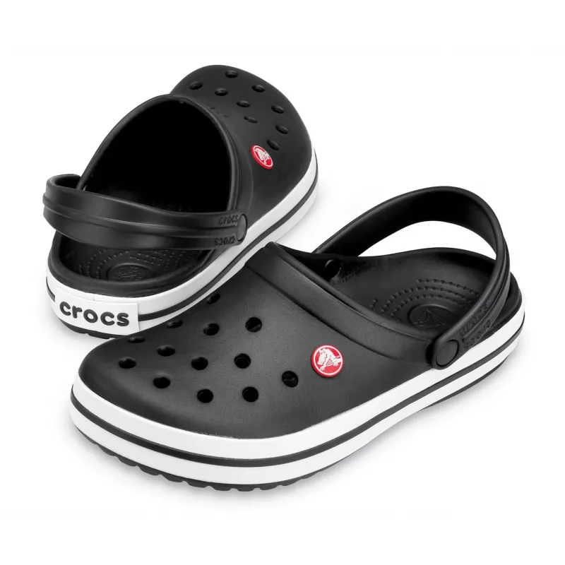 Tamancos Crocs Crocband unissexo pretos, brancos