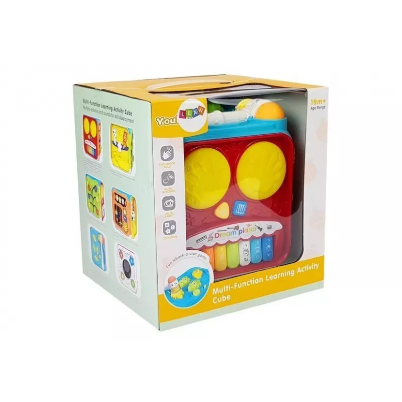 Cubo educativo de encaixe Lean Toys LT8303 para bebés com som e luz