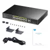 Cudy GS1018PS2 Switch Gigabit PoE+ de 16 portas com 2 portas uplink e 2 slots SFP 200W