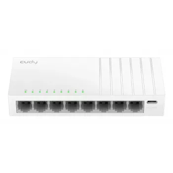 CUDY GS108U switch Gigabit não gerido de 8 portas, caixa metálica, alimentação USB-C