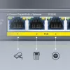 CUDY POE40 switch/extensor PoE de 4 portas com 1 uplink, 802.3af/at, extensão 250m, caixa metálica