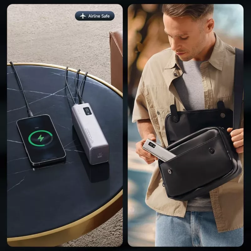 Power bank Cuktech CUKP200XGLGR 20000 mAh 100W cinzento
