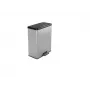 Balde do lixo com pedal CURVER Deco Bin 65L Prateado Efeito Metálico