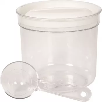 CURVER recipiente redondo com colher 1L branco