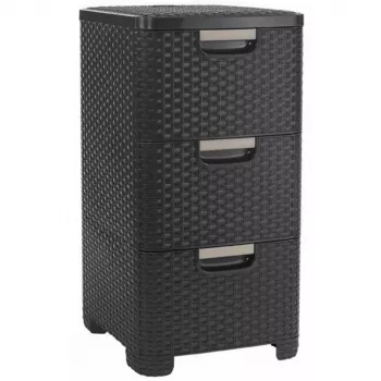 CURVER Infinity Recycled estante com 3 gavetas, 3x14L, castanho-escuro