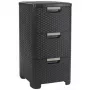 CURVER Infinity Recycled estante com 3 gavetas, 3x14L, castanho-escuro