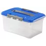 Curver Optima caixa de arrumação 15L com tampa e asa, transparente/azul