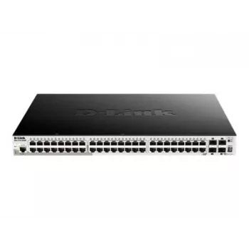 Switch D-Link DGS-1510-52XMP 48 portas Gigabit Stackable Smart Managed PoE+ com 4 x 10G SFP+