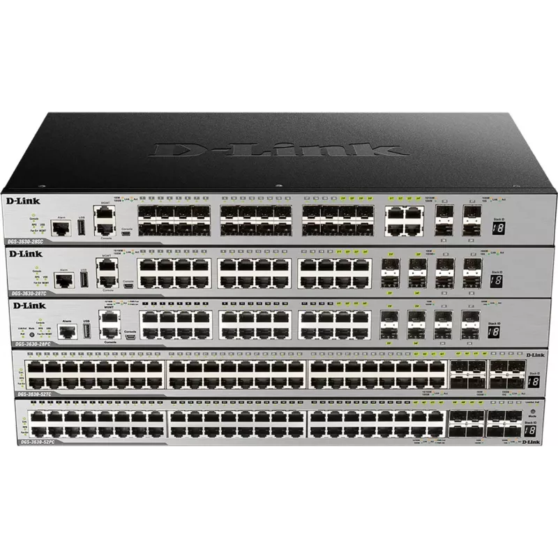 D-Link DGS-3630-52TC Switch L3 Managed Stackable - 48x Gigabit + 4x 10G SFP+, para rack