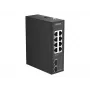 D-Link DIS-100G-10 - switch industrial Gigabit não gerido de 10 portas, 8x RJ45 + 2x SFP