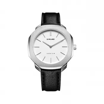 Relógio de homem D1 Milano SSLL03 36mm quartzo aço inoxidável mostrador preto
