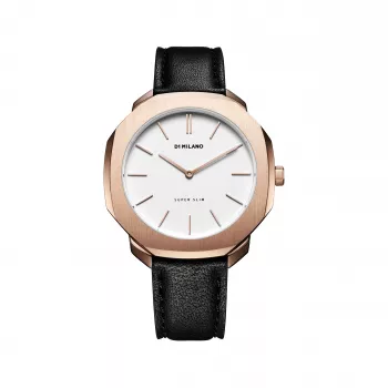 D1 Milano SSLL04 Relógio - 36mm aço inoxidável, movimento de quartzo, mostrador prateado