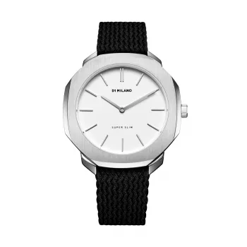 Relógio unissexo D1 Milano SSPL03 36mm aço inoxidável mostrador preto