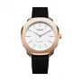 Relógio unissexo D1 Milano SSPL04 Ultra Thin 36mm mostrador preto bracelete de malha prateada
