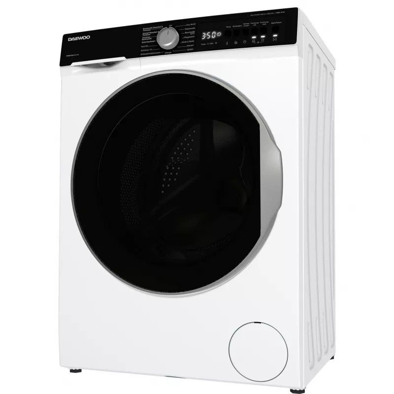 Máquina de lavar roupa de carregamento frontal DAEWOO WD-FC85514W1A-DE, 8 kg, 1400 rpm, branco/preto
