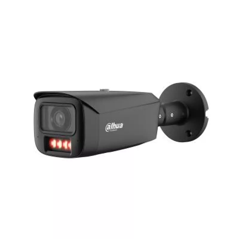 DAHUA 6MP Bullet IP Kamera com luz quente, Active Deterrence, objetiva 3,6mm, IP67, preto