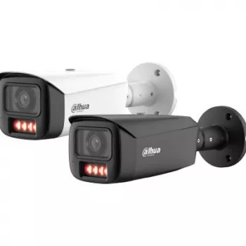 DAHUA 6MP Bullet IP Kamera com luz quente, Active Deterrence, objetiva 3,6mm, IP67, preto