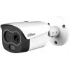 DAHUA TPC-BF1241-B3F4-DW-S8 câmara dome térmica, 256x192 térmica e 4MP visível, 3.5mm/4mm, IP67, PoE