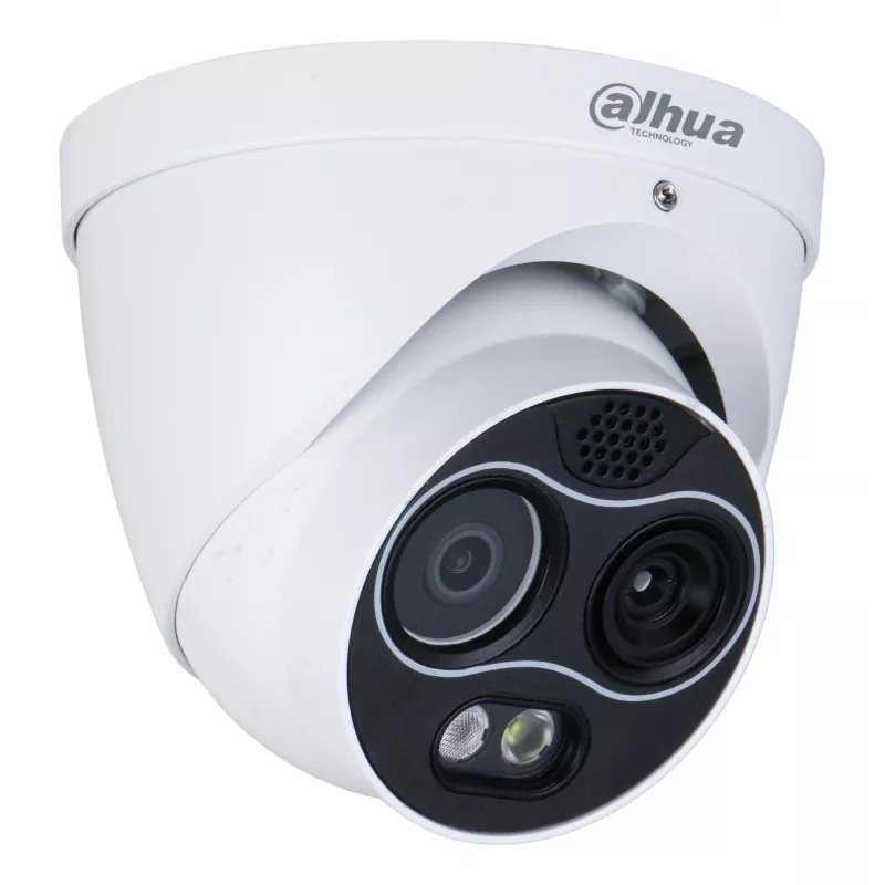 Dahua TPC-DF1241-TB3F4-DW-S8-V1 Câmara IP Térmica e Visível de Espectro Duplo, 4MP, Térmica 256x192, IP67, IK10