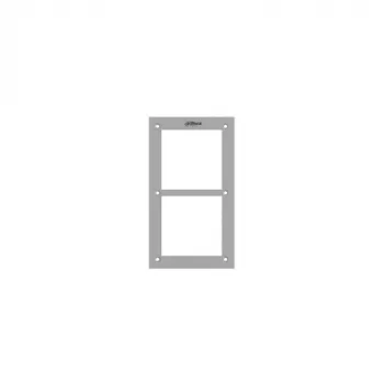 Dahua VTOF002-V2 moldura de embutir para sistema de intercomunicação modular VTO, 2 módulos, prateado, liga de alumínio