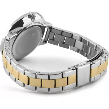 Relógio de pulso de quartzo Daisy Dixon DD088SGM mulher 36mm malha de aço inoxidável prateada