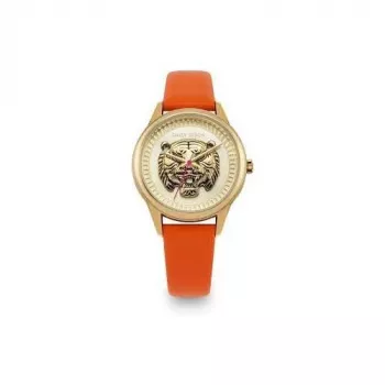 Relógio de mulher Daisy Dixon DD184OG 36mm ouro rosa pele cinzenta