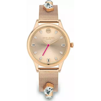 Relógio de mulher Daisy Dixon DD105RGM quartzo analógico 35 mm tom ouro rosa
