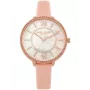 Daisy Dixon relógio analógico de quartzo para senhora DD088PRG - mostrador de ouro rosa de 36mm, bracelete de couro rosa