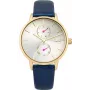 Daisy Dixon Relógio de mulher DD086UG 36mm quartzo analógico mostrador prateado bracelete de pele cinzenta