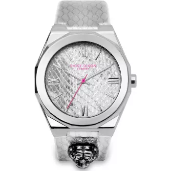 Daisy Dixon relógio para mulher DD117S 36mm pulseira de pele cinzenta